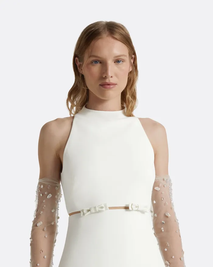 Jalie Ivory Mini Dress Ivory Women Dresses Safiyaa