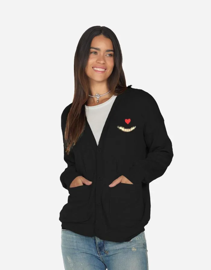 Jamila Floral Eye Love Black Women Lauren Moshi Sweaters and Knits