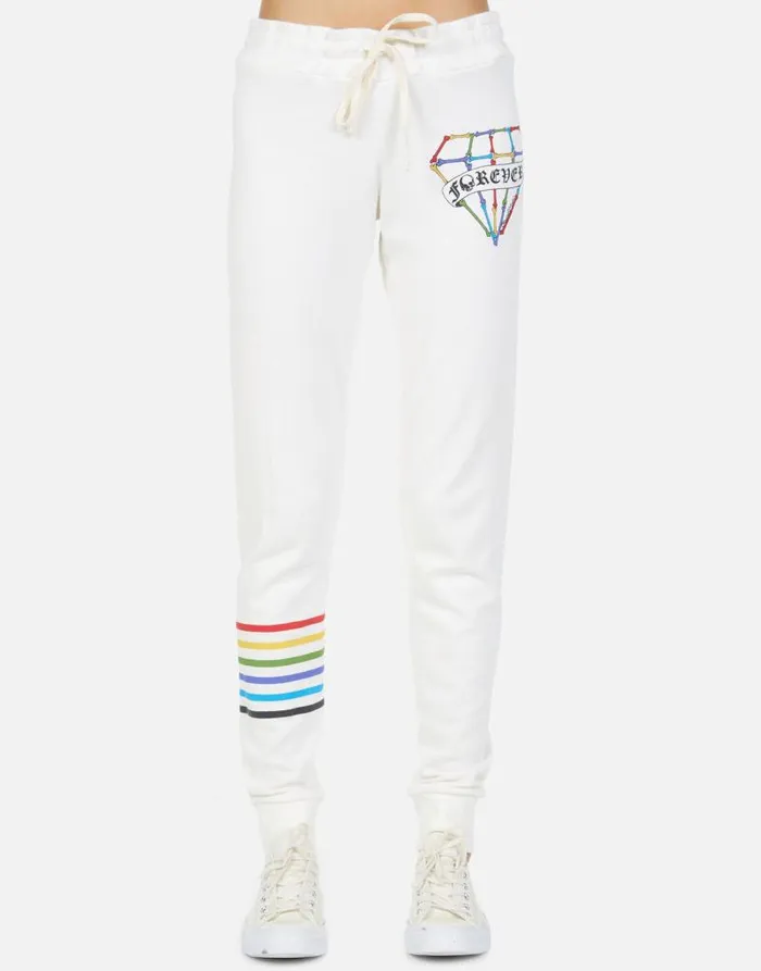 Jess Bone Diamond Milk Women Lauren Moshi Long Sweatpants