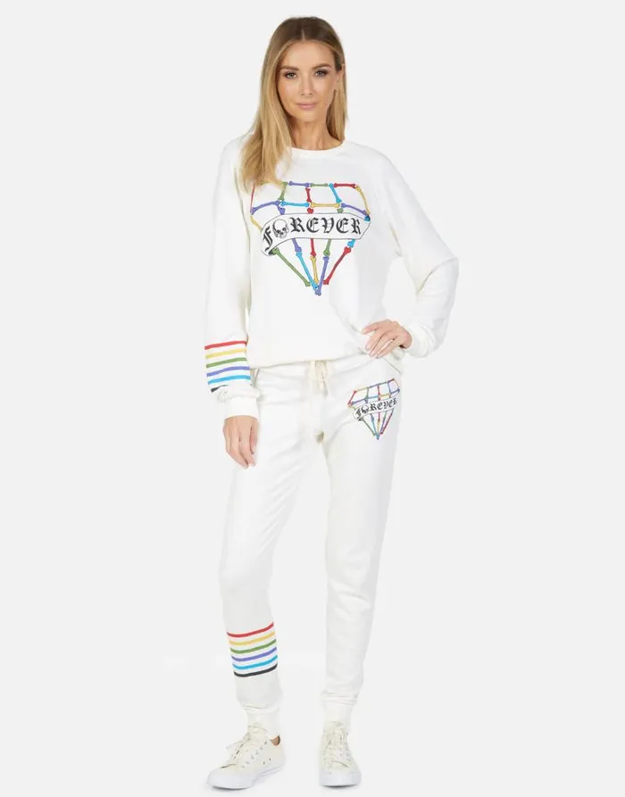 Jess Bone Diamond Milk Women Lauren Moshi Long Sweatpants