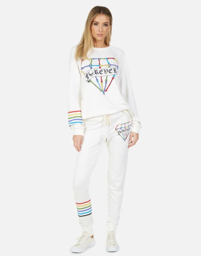 Jess Bone Diamond Milk Women Lauren Moshi Long Sweatpants