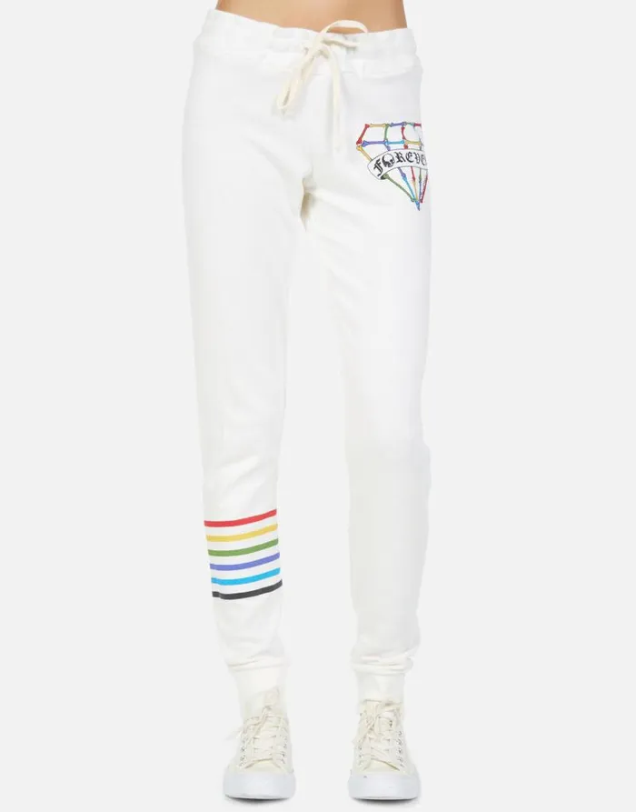 Jess Bone Diamond Milk Women Lauren Moshi Long Sweatpants