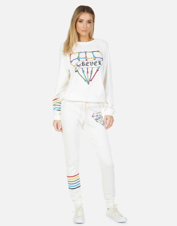 Jess Bone Diamond Milk Women Lauren Moshi Long Sweatpants
