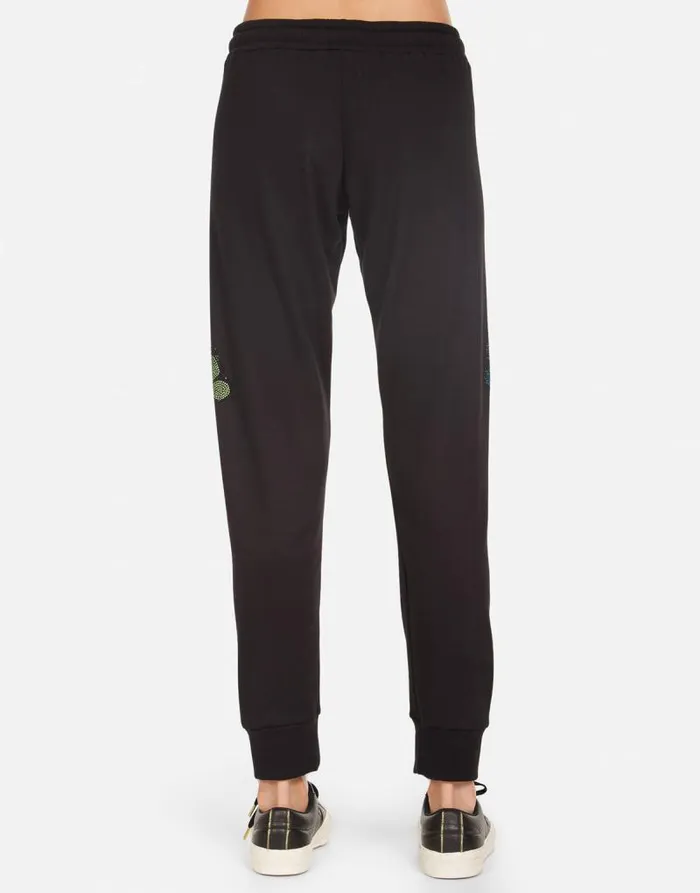 Jess Crystal Butterfly Black Women Lauren Moshi Long Sweatpants
