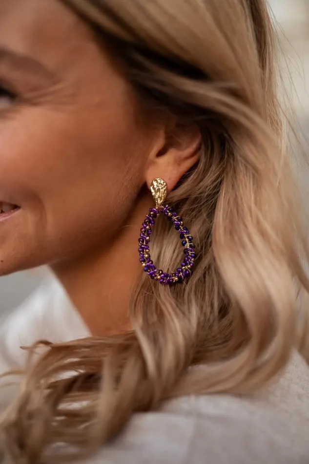 Jewelry and Accessories Earrings Easy Clothes Purple Moreno Earrings