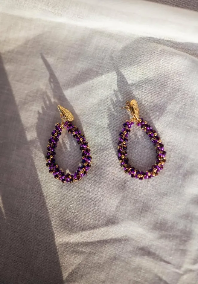 Jewelry and Accessories Earrings Easy Clothes Purple Moreno Earrings Jewelry and Accessories Earrings Easy Clothes Purple Moreno Earrings