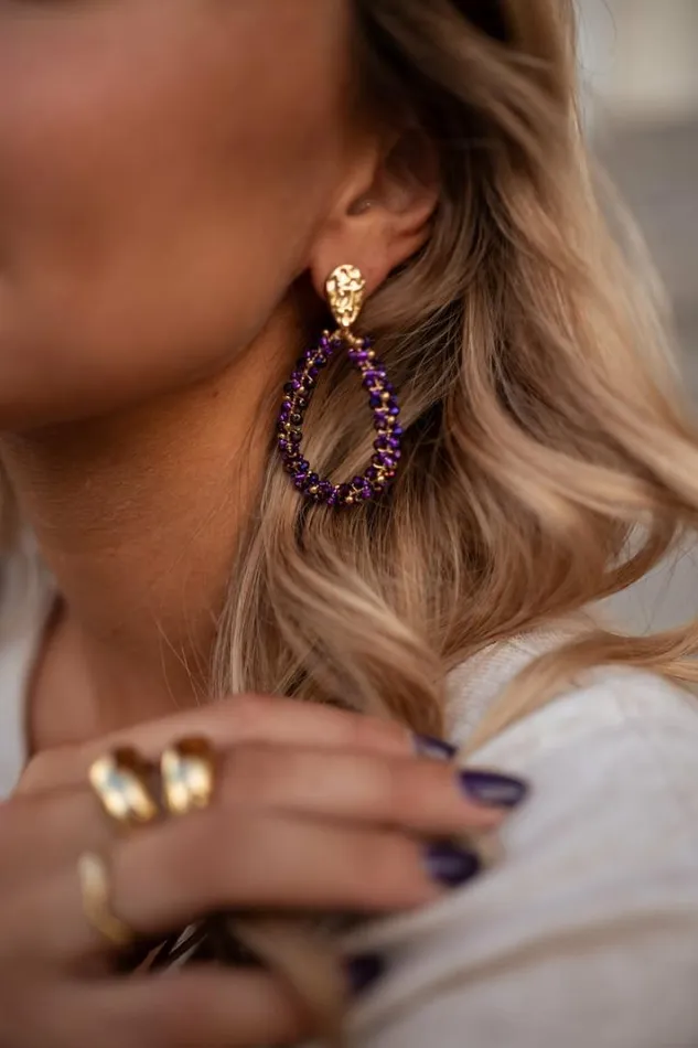 Jewelry and Accessories Earrings Easy Clothes Purple Moreno Earrings Jewelry and Accessories Earrings Easy Clothes Purple Moreno Earrings