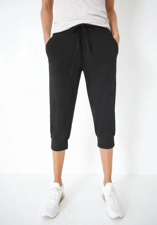 Joggers and Leggings Women Hush Cropped Jersey Joggers Black