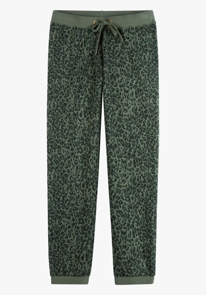 Joggers and Leggings Women Hush Morgan Printed Joggers Layered Leopard Khaki