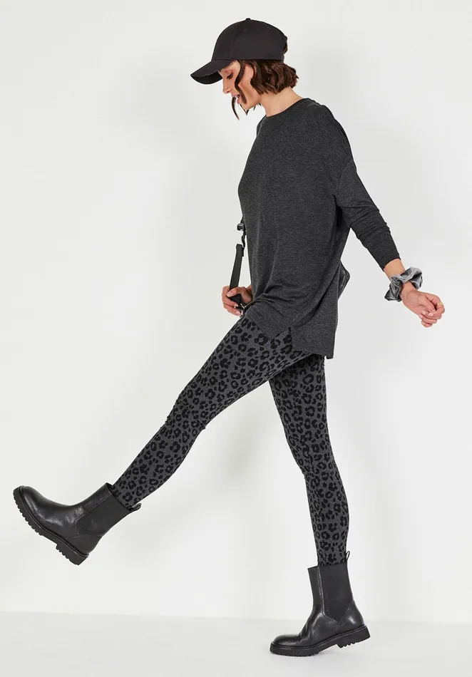 Joggers and Leggings Women Hush Printed Leggings Leopard Print