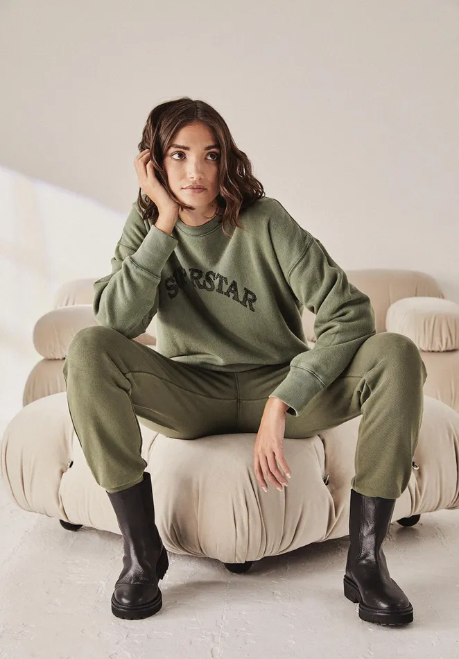 Joggers and Leggings Women Hush Theia Slim Joggers Khaki Green