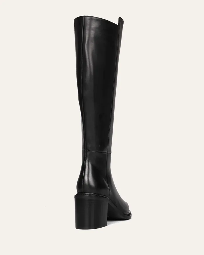 jomercer Anissa knee boots black leather Women LONG BOOTS jomercer Anissa knee boots black leather Women LONG BOOTS