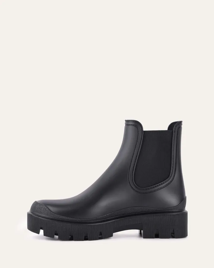 jomercer FLAT BOOTS Women Maeva flat ankle boots black rubber