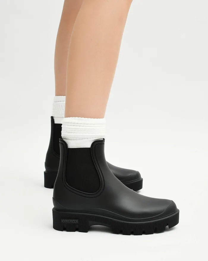 jomercer FLAT BOOTS Women Maeva flat ankle boots black rubber