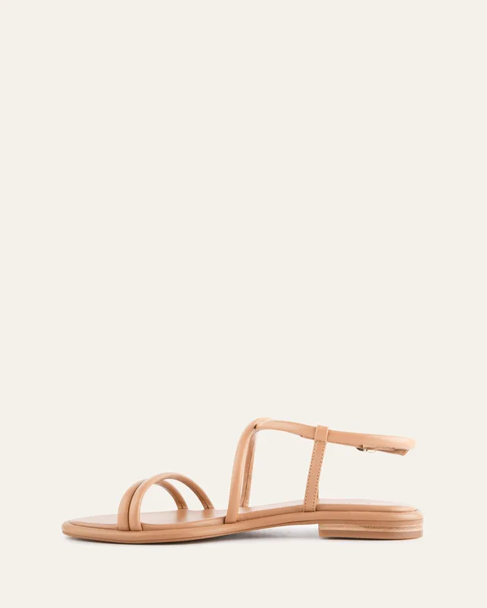jomercer FLAT SANDALS Women Catalina flat sandals toffee leather jomercer FLAT SANDALS Women Catalina flat sandals toffee leather