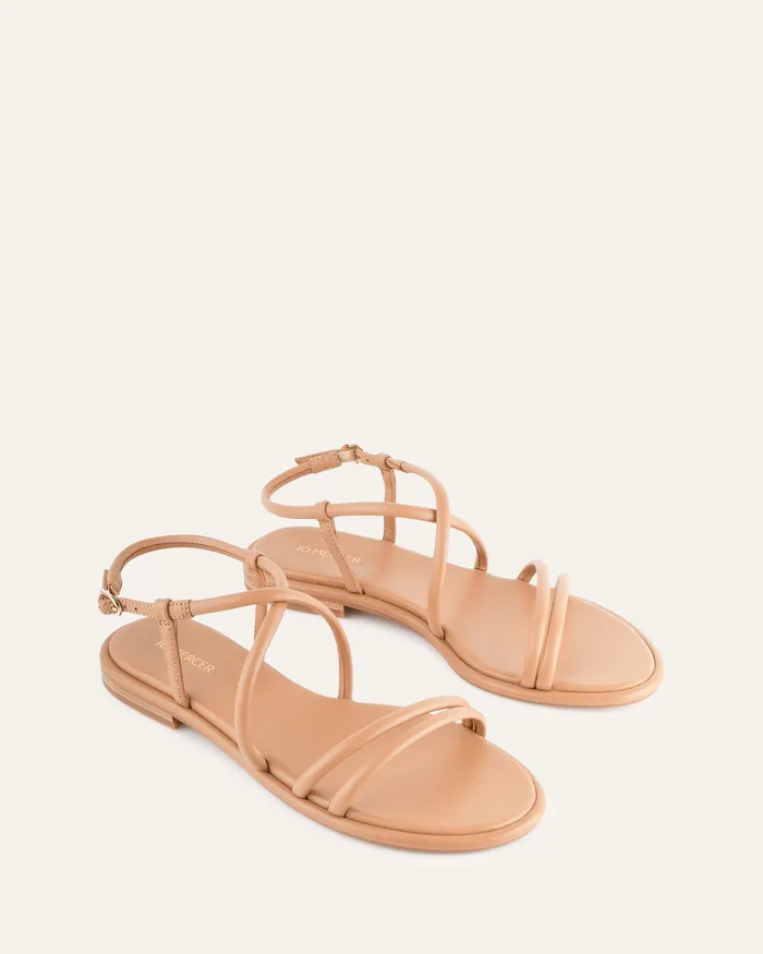 jomercer FLAT SANDALS Women Catalina flat sandals toffee leather jomercer FLAT SANDALS Women Catalina flat sandals toffee leather