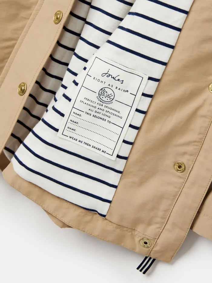 Joules Coats and Jackets Girls Brown Showerproof Coat