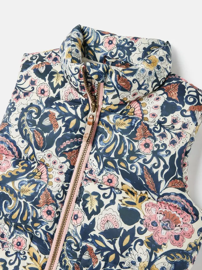 Joules Coats and Jackets Girls Paisley Print Padded Gilet