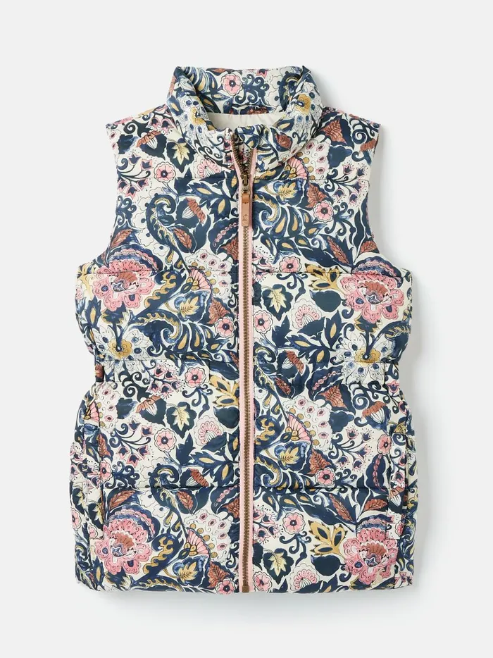 Joules Coats and Jackets Girls Paisley Print Padded Gilet