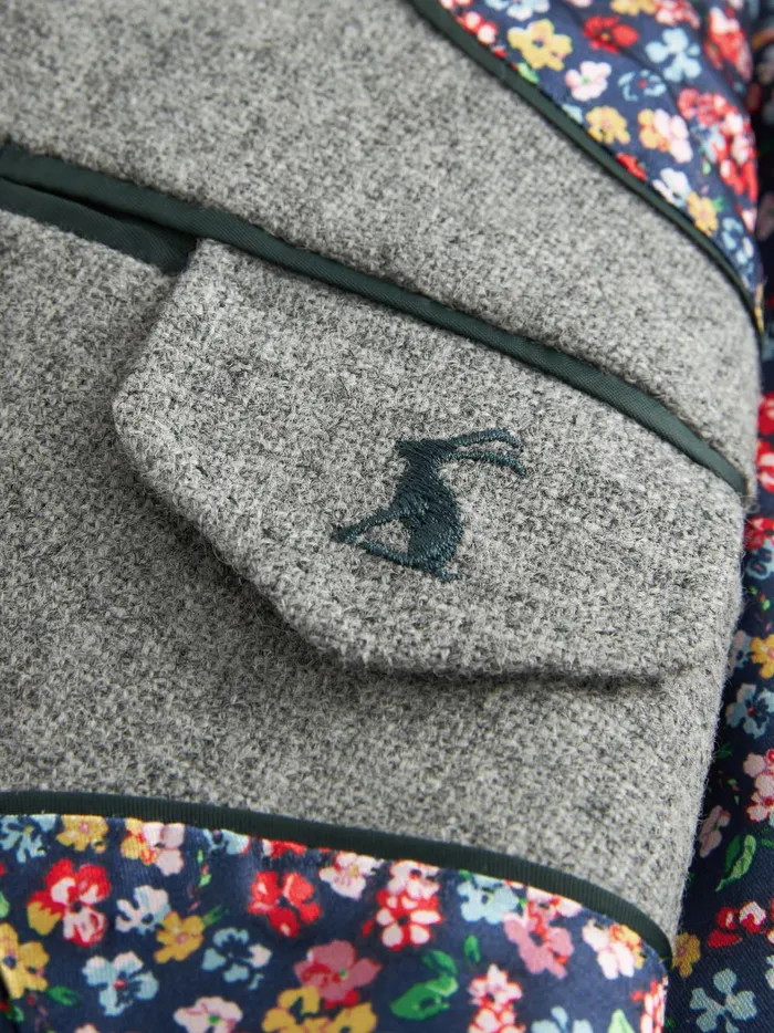 Joules Coats and Jackets Men Grey Donegal Wool Suit Jacket
