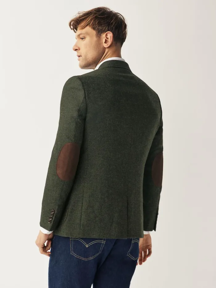Joules Coats and Jackets Men Khaki Green Donegal Wool Suit Jacket