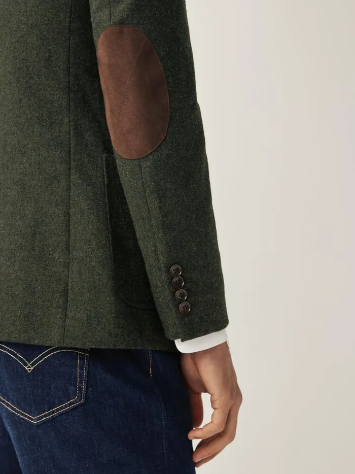 Joules Coats and Jackets Men Khaki Green Donegal Wool Suit Jacket