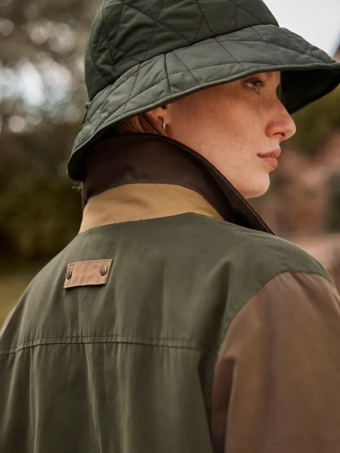 Joules Coats and Jackets Women BrownKhaki Showerproof Dry Wax Jacket