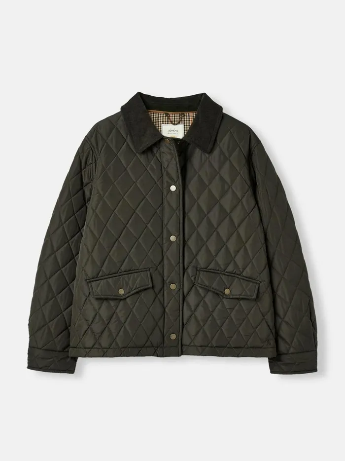 Joules Coats and Jackets Women Green Showerproof Diamond Quilted Jacket