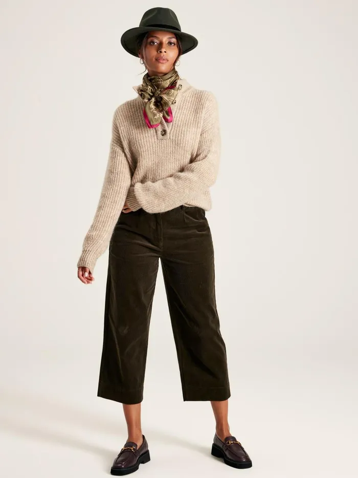 Joules Hats Women Khaki Wool Fedora Hat