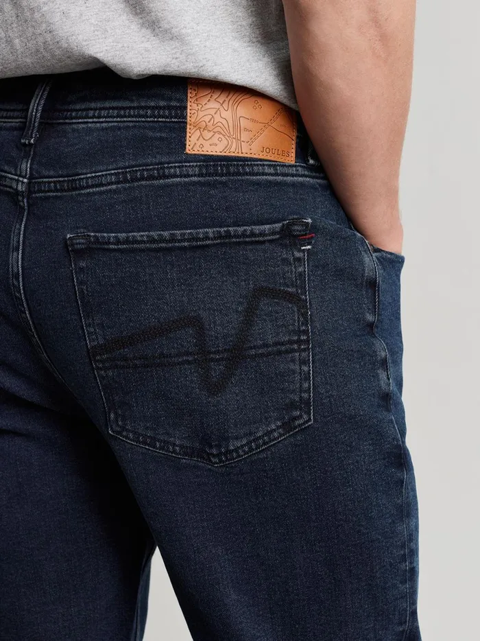 Joules Jeans Men Ink Wash Denim Slim Fit Five Pocket Denim Jeans