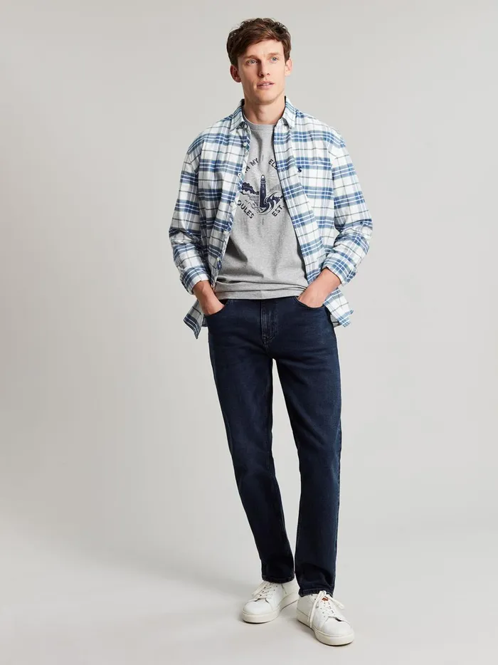 Joules Jeans Men Ink Wash Denim Slim Fit Five Pocket Denim Jeans