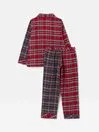 Joules Nightwear Girls Red Check Christmas Pyjamas