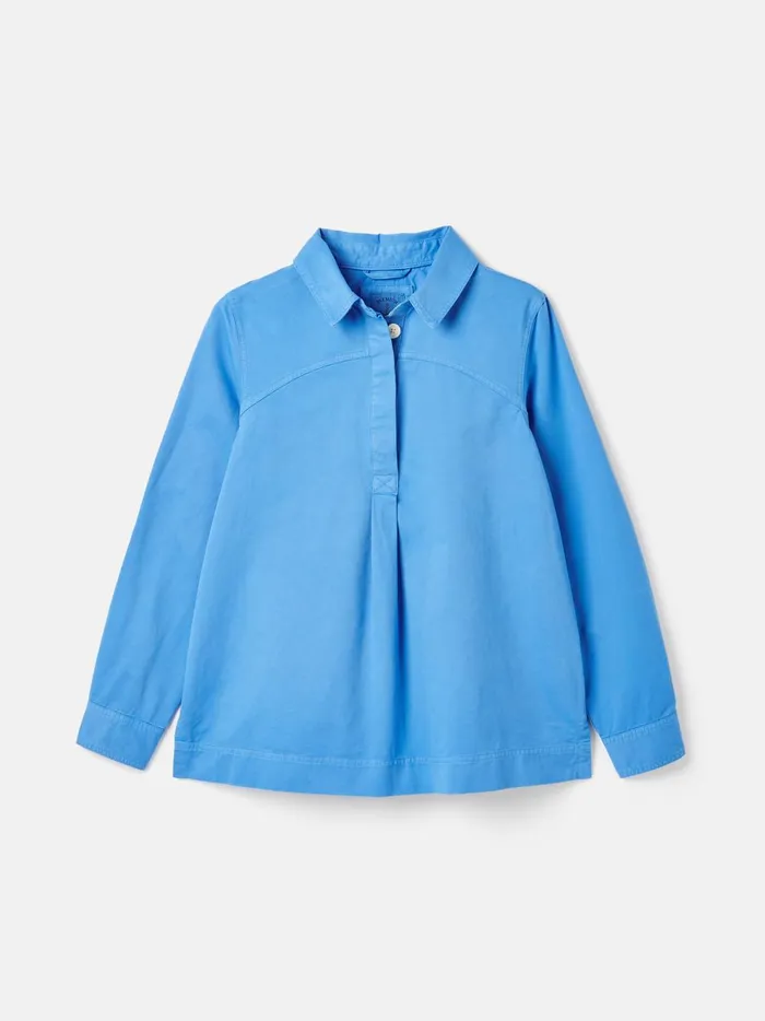 Joules Shirts and Blouses Women Blue Heavyweight Cotton Deck Shirt