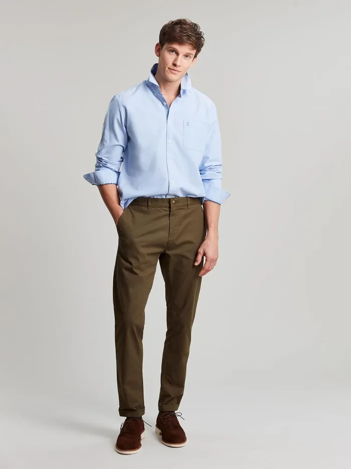 Joules Shirts Men Blue Classic Fit Cotton Shirt