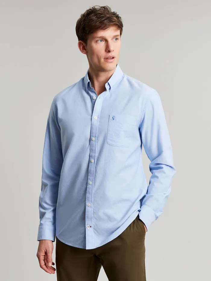Joules Shirts Men Blue Classic Fit Cotton Shirt