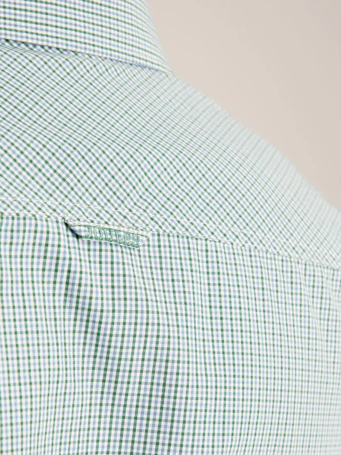 Joules Shirts Men Green Gingham Cotton Poplin Shirt