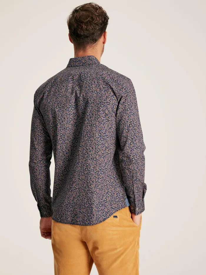 Joules Shirts Men Navy Paisley Cotton Shirt