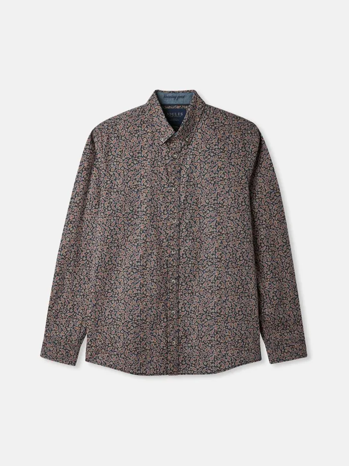 Joules Shirts Men Navy Paisley Cotton Shirt