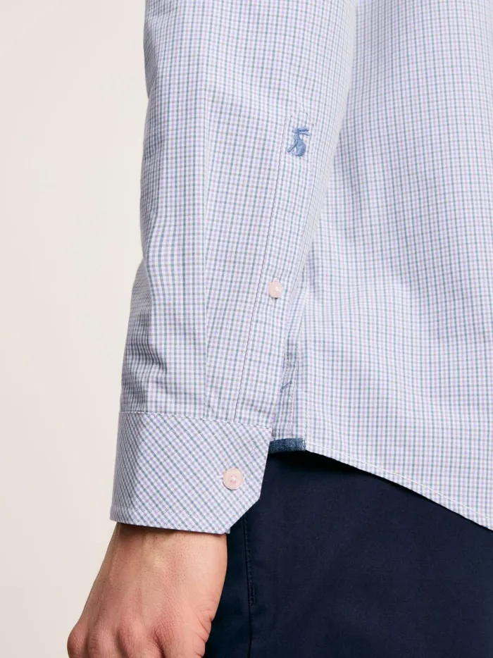 Joules Shirts Men Pink Gingham Cotton Poplin Shirt