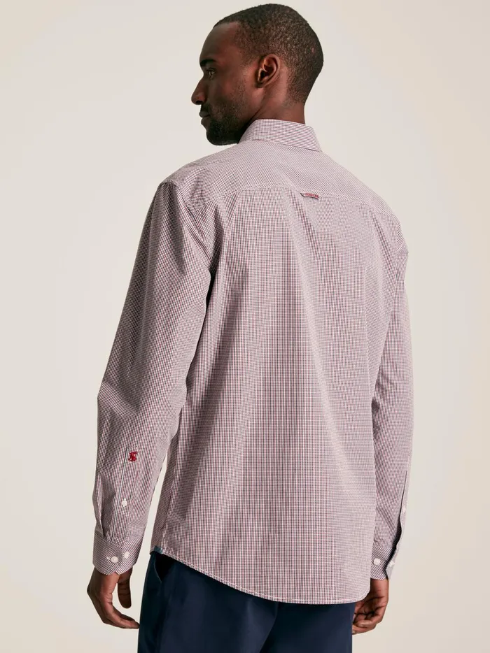 Joules Shirts Men Red Gingham Cotton Poplin Shirt
