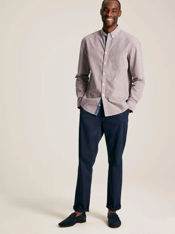 Joules Shirts Men Red Gingham Cotton Poplin Shirt
