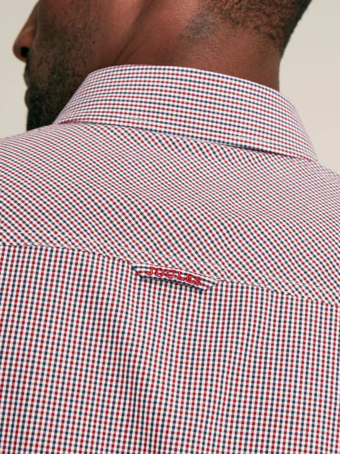 Joules Shirts Men Red Gingham Cotton Poplin Shirt