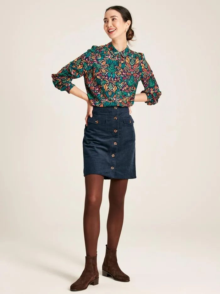 Joules Shorts and Skirts Women Navy Blue Cord Skirt