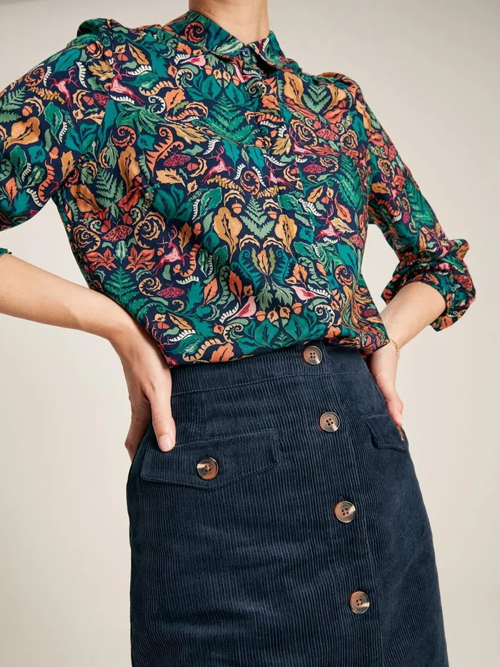 Joules Shorts and Skirts Women Navy Blue Cord Skirt