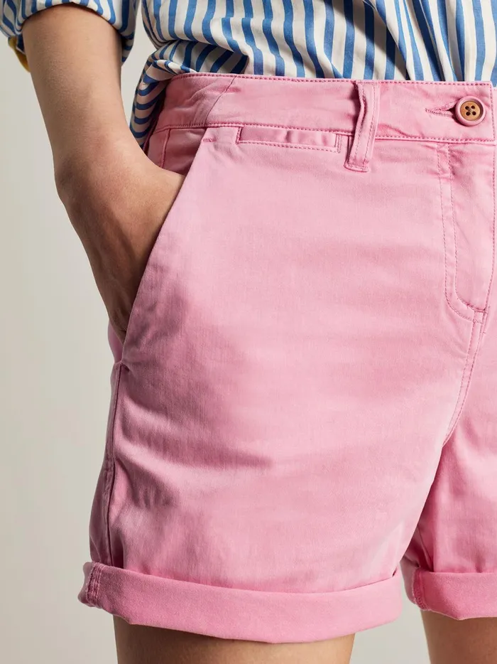 Joules Shorts and Skirts Women Pink Cruise Mid Thigh Length Chino Shorts