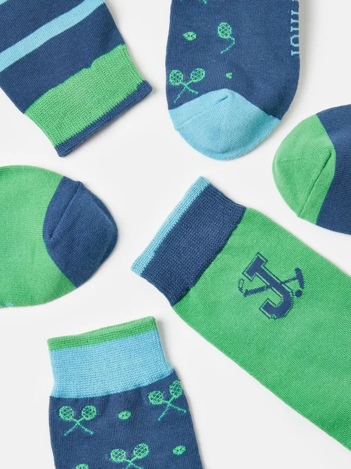Joules Socks Men BlueGreen Pack Of Three Socks