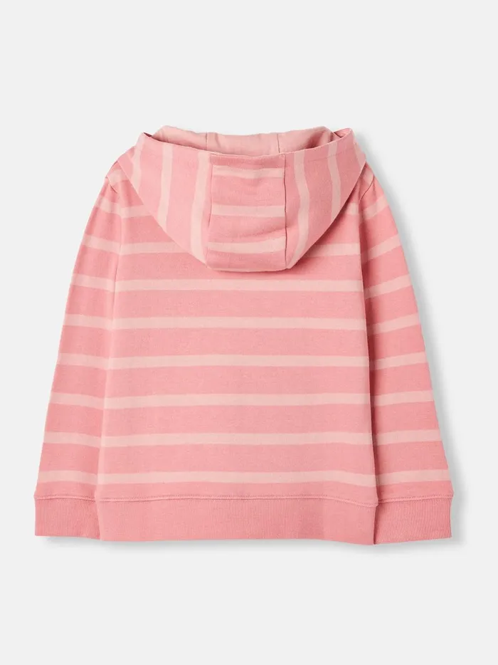 Joules Sweatshirts and Hoodies Girls Pink Striped Hoodie