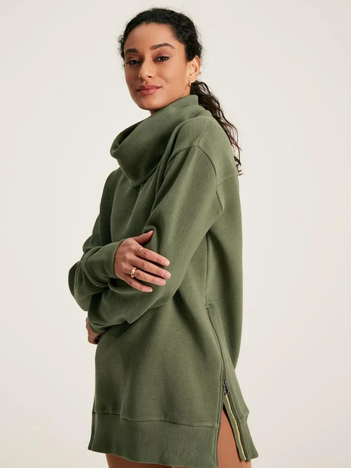 Joules Sweatshirts and Hoodies Women Green Cowl Neck Sweatshirt