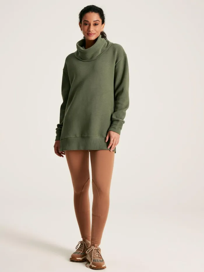 Joules Sweatshirts and Hoodies Women Green Cowl Neck Sweatshirt