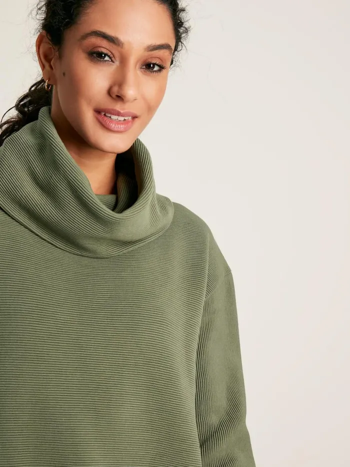Joules Sweatshirts and Hoodies Women Green Cowl Neck Sweatshirt